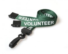 Green Volunteer Printed Lanyard